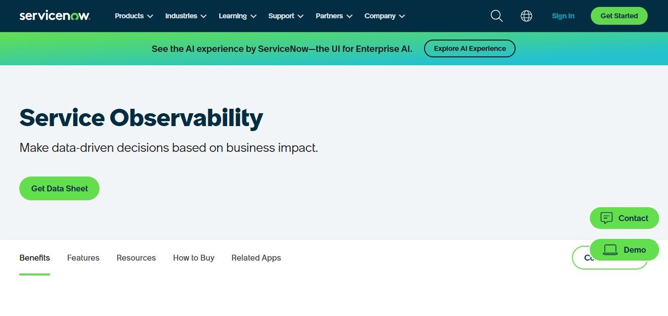 ServiceNow Cloud Observability